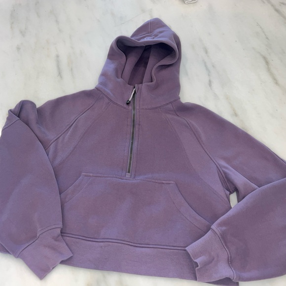 lululemon athletica Tops - Lululemon Scuba Oversized Half-Zip Hoodie
Purple Ash sz xs s read